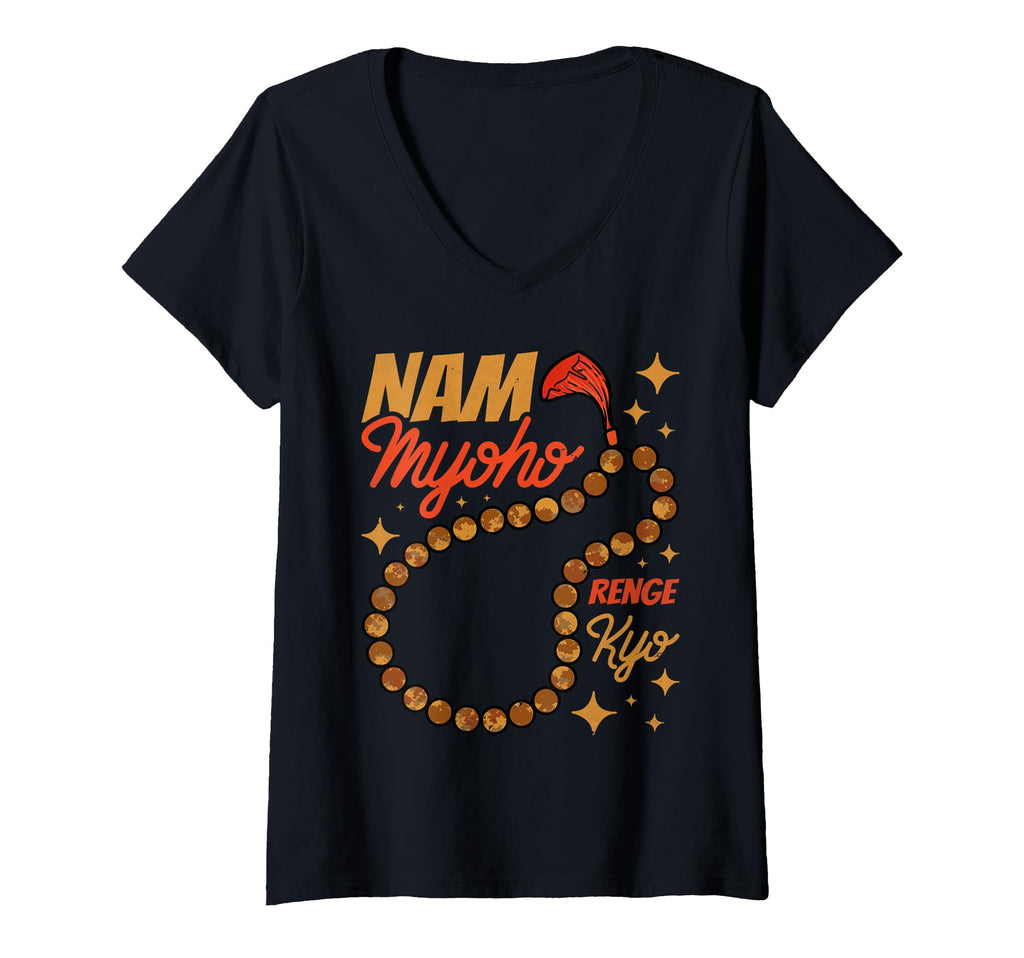 Womens Mala Beads Nam Myoho Renge T-Shirt - Streetwear Style for Adults - T-Shirt, Sweatshirt, Hoodie