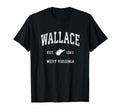 Wallace West Virginia Wv Athletic T-Shirt - Unique Graphic for Adults - T-Shirt, Sweatshirt, Hoodie