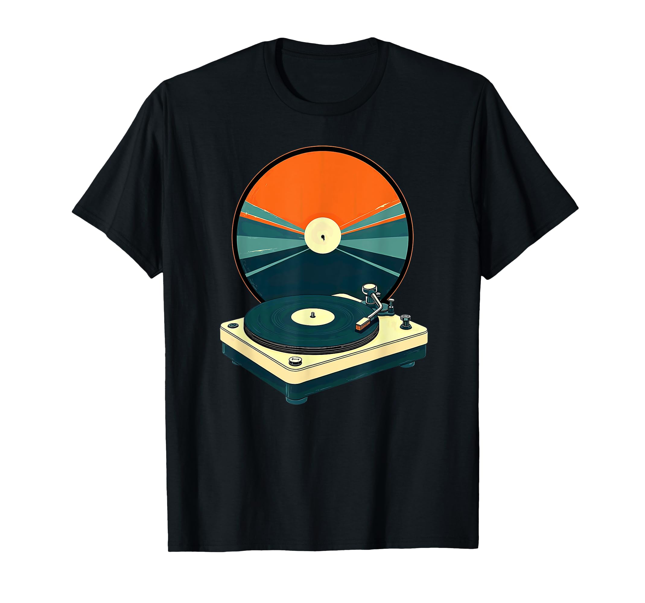 70S 80S Vinyl Record Player T-Shirt - Graphic Print for Adults - T-Shirt, Sweatshirt, Hoodie