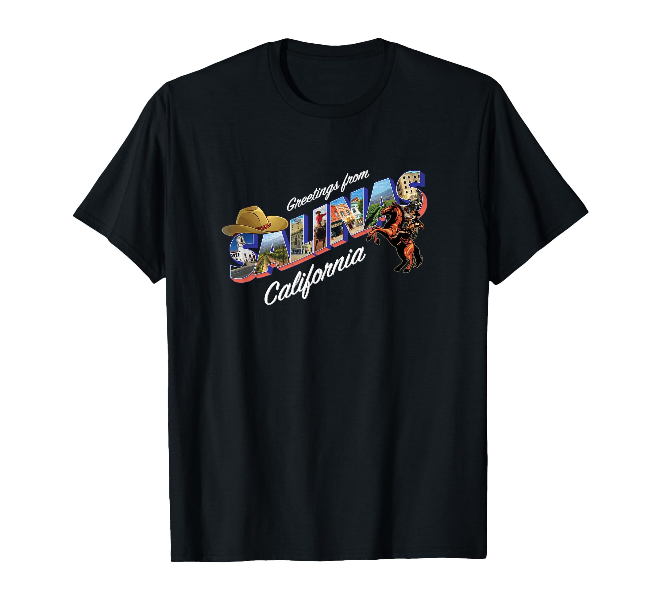 Salinas California Large Letter T-Shirt - Novelty Apparel Men Women - T-Shirt, Sweatshirt, Hoodie