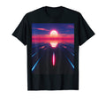 Vaporwave Aesthetic Sunset Above T-Shirt - Custom Art Print for Adults - T-Shirt, Sweatshirt, Hoodie