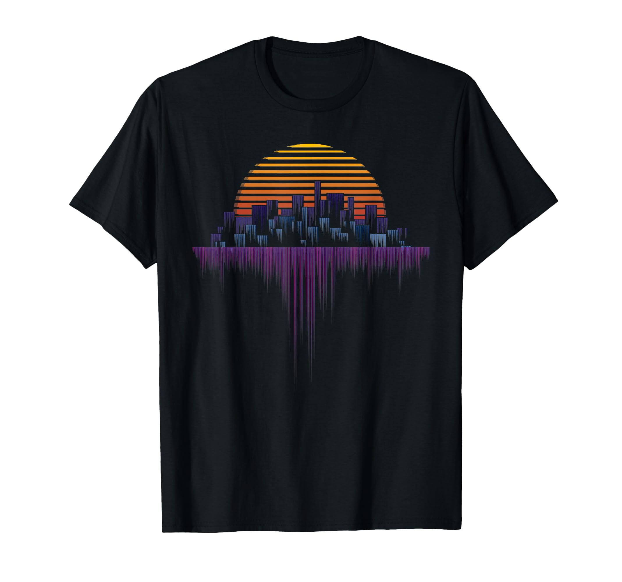 Synthwave Outrun Vaporwave City Sunset T-Shirt - Streetwear Style Unisex - T-Shirt, Sweatshirt, Hoodie