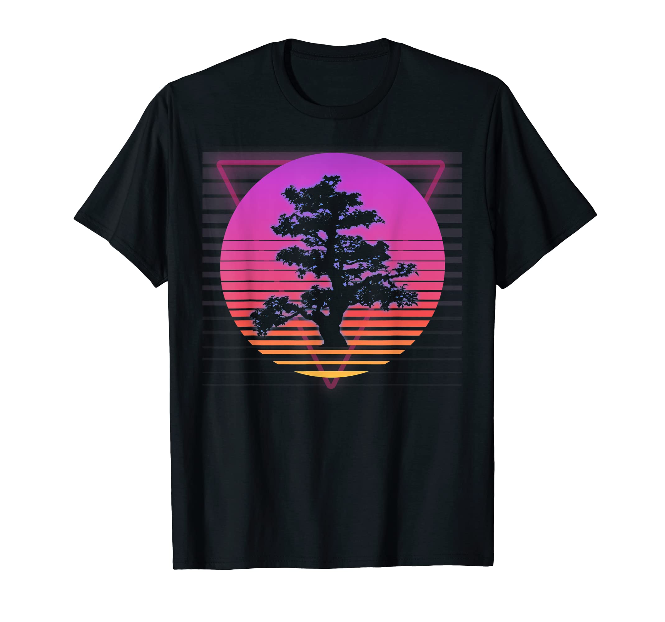Bonsai Tree Art Japanese Vaporwave 80S T-Shirt - Unique Graphic for Adults - T-Shirt, Sweatshirt, Hoodie