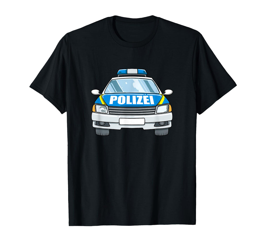 Polizeiauto German Police Car Front T-Shirt - Unique Graphic for Adults - T-Shirt, Sweatshirt, Hoodie