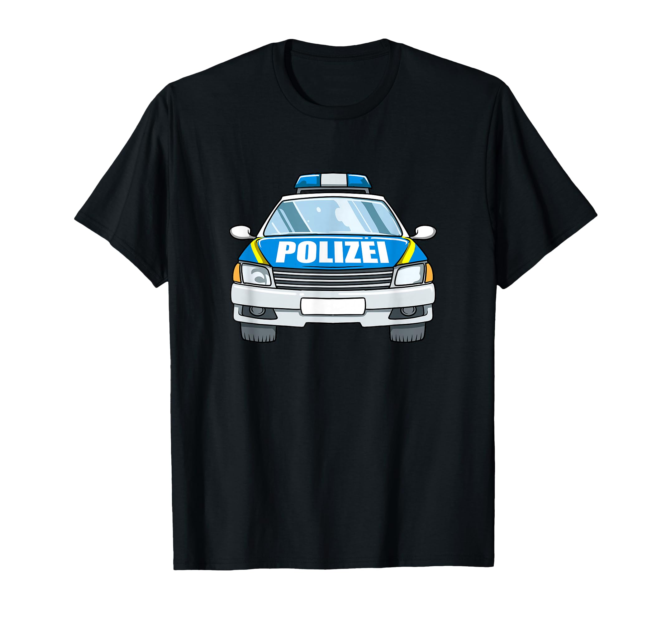 Polizeiauto German Police Car Front T-Shirt - Unique Graphic for Adults - T-Shirt, Sweatshirt, Hoodie