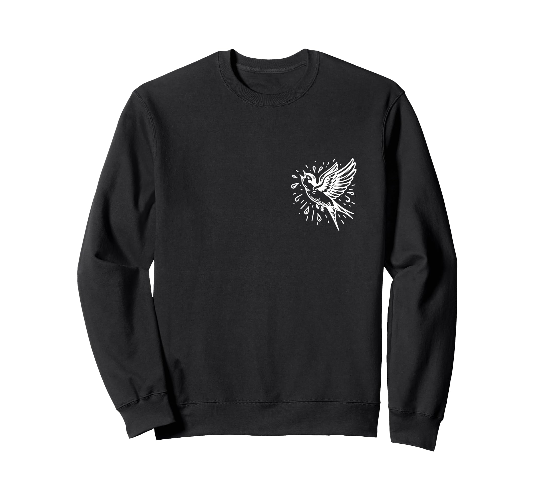 Swallow Tattoo Flash Art Small Sweatshirt - Custom Art Print for Adults - T-Shirt, Sweatshirt, Hoodie