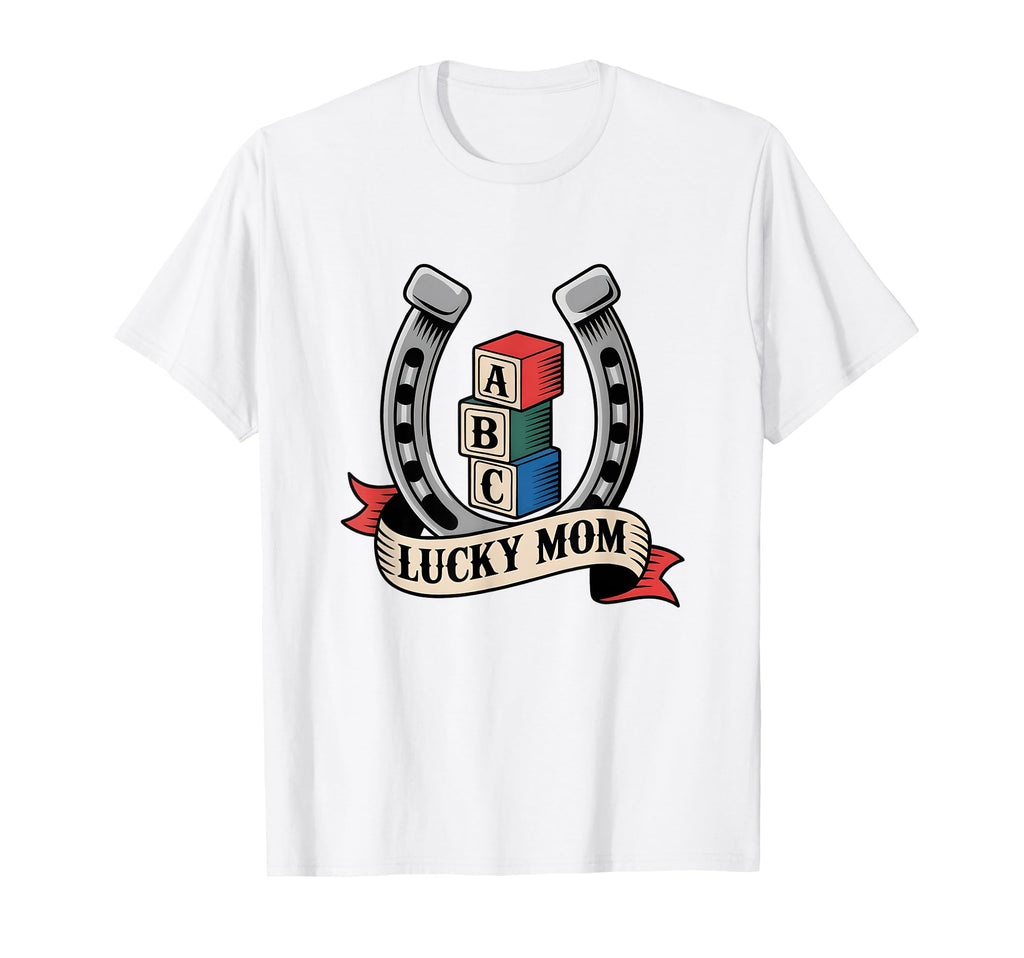 Lucky Mom American Traditional Tattoo T-Shirt - Trendy Graphic for Adults - T-Shirt, Sweatshirt, Hoodie