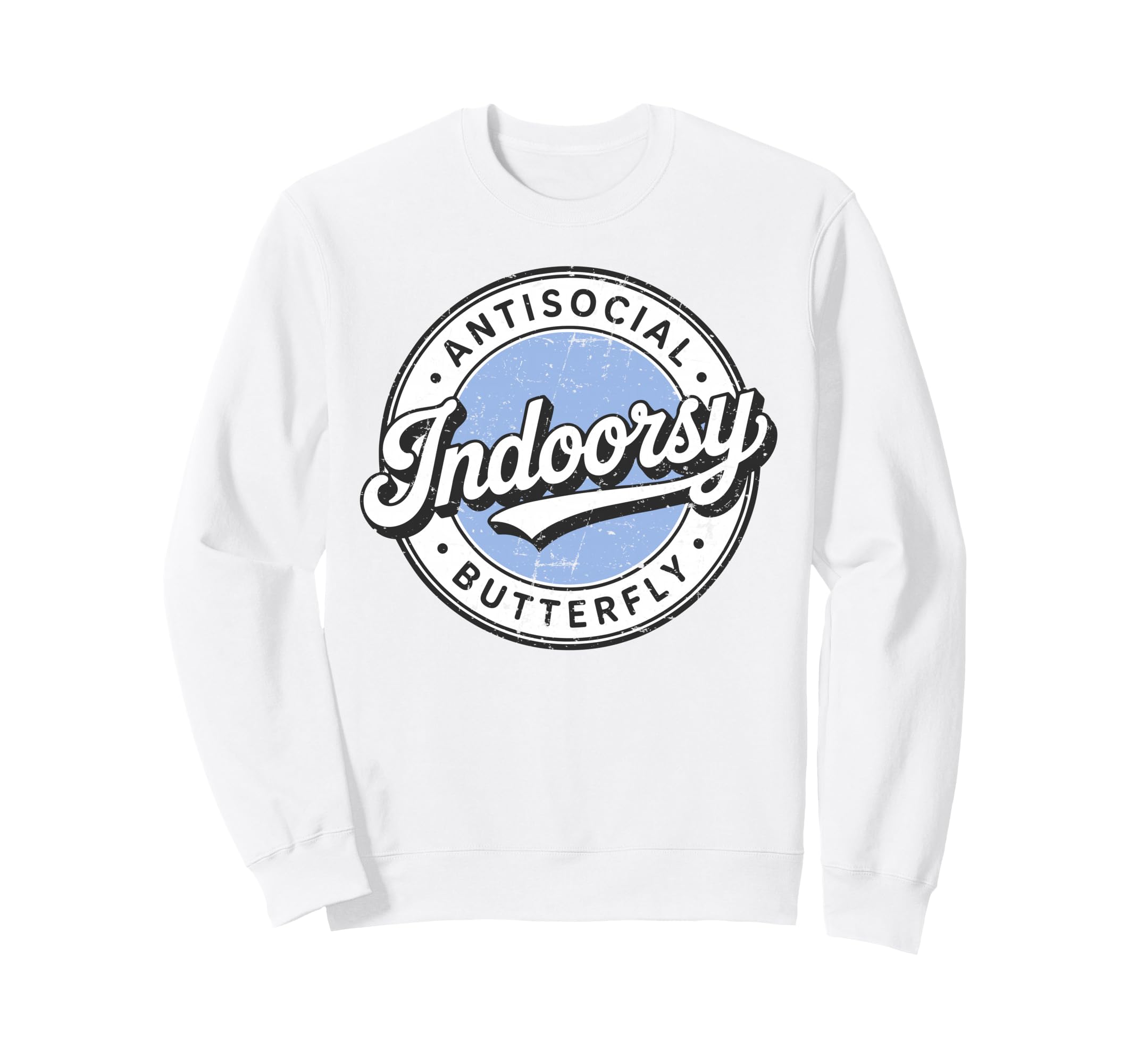 Indoorsy Antisocial Butterfly Sweatshirt - Minimalist Print Unisex - T-Shirt, Sweatshirt, Hoodie