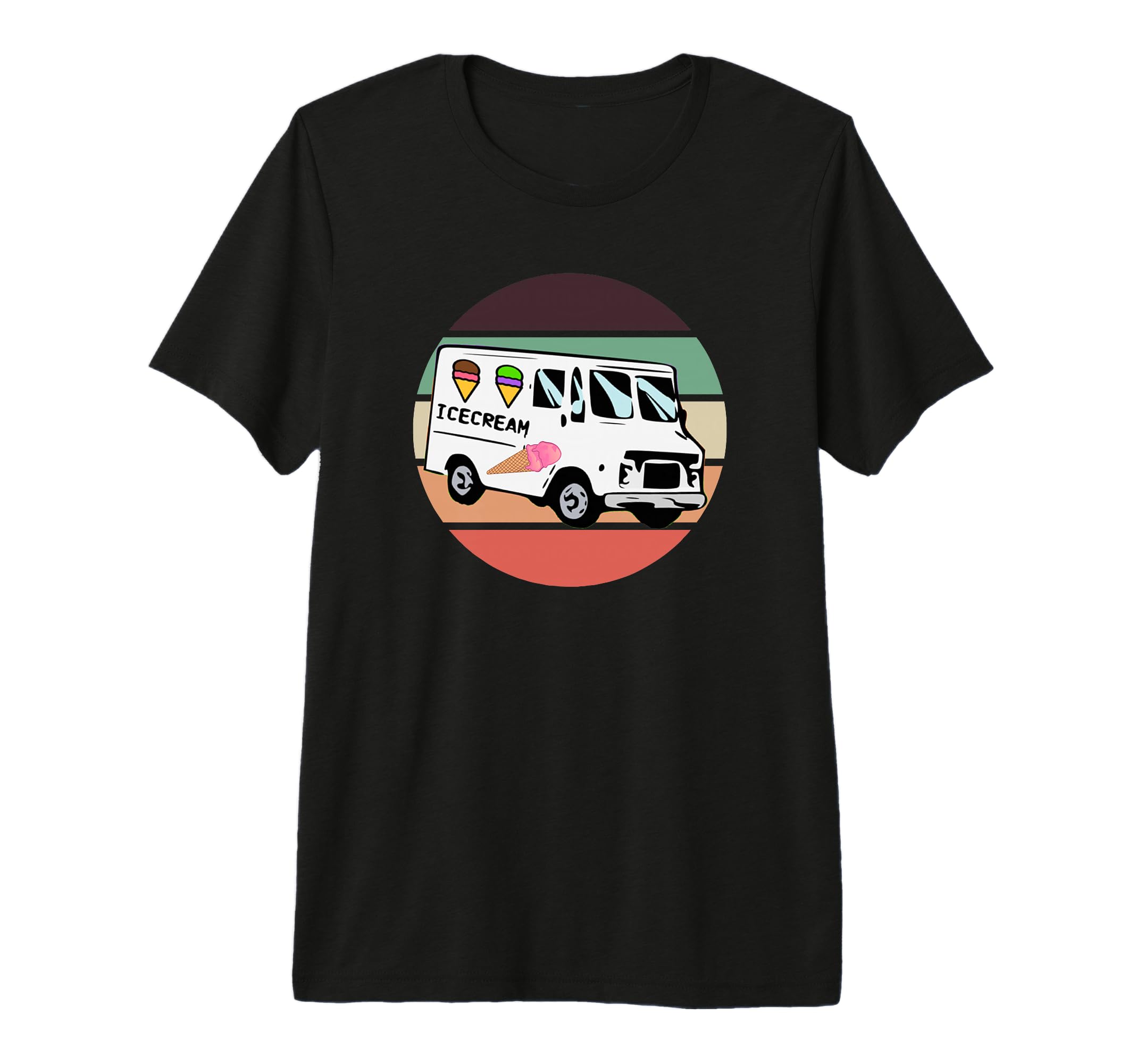 Ice Cream Truck Pastel Sunset Dessert Tri T-Shirt - Trendy Graphic Unisex - T-Shirt, Sweatshirt, Hoodie