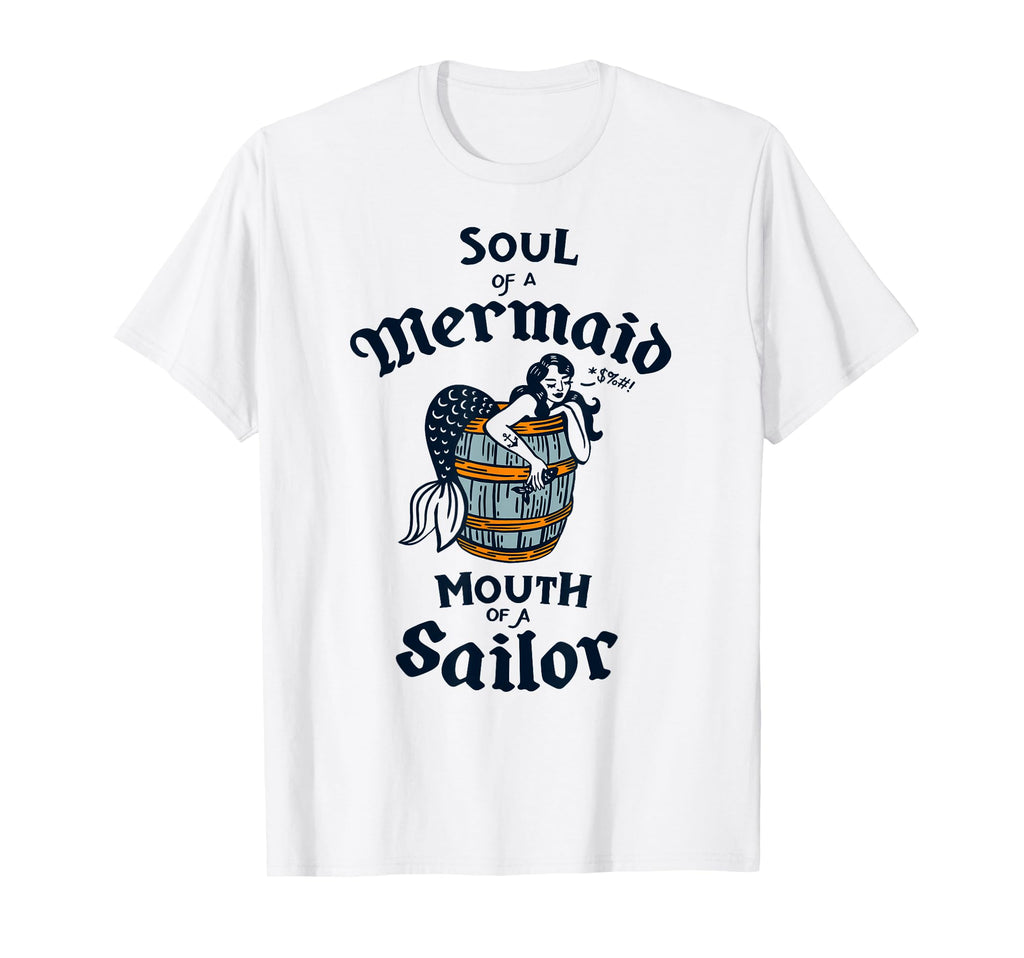 Soul Mermaid Summer Mermaids Beach Pinup T-Shirt - Unique Graphic Men Women - T-Shirt, Sweatshirt, Hoodie