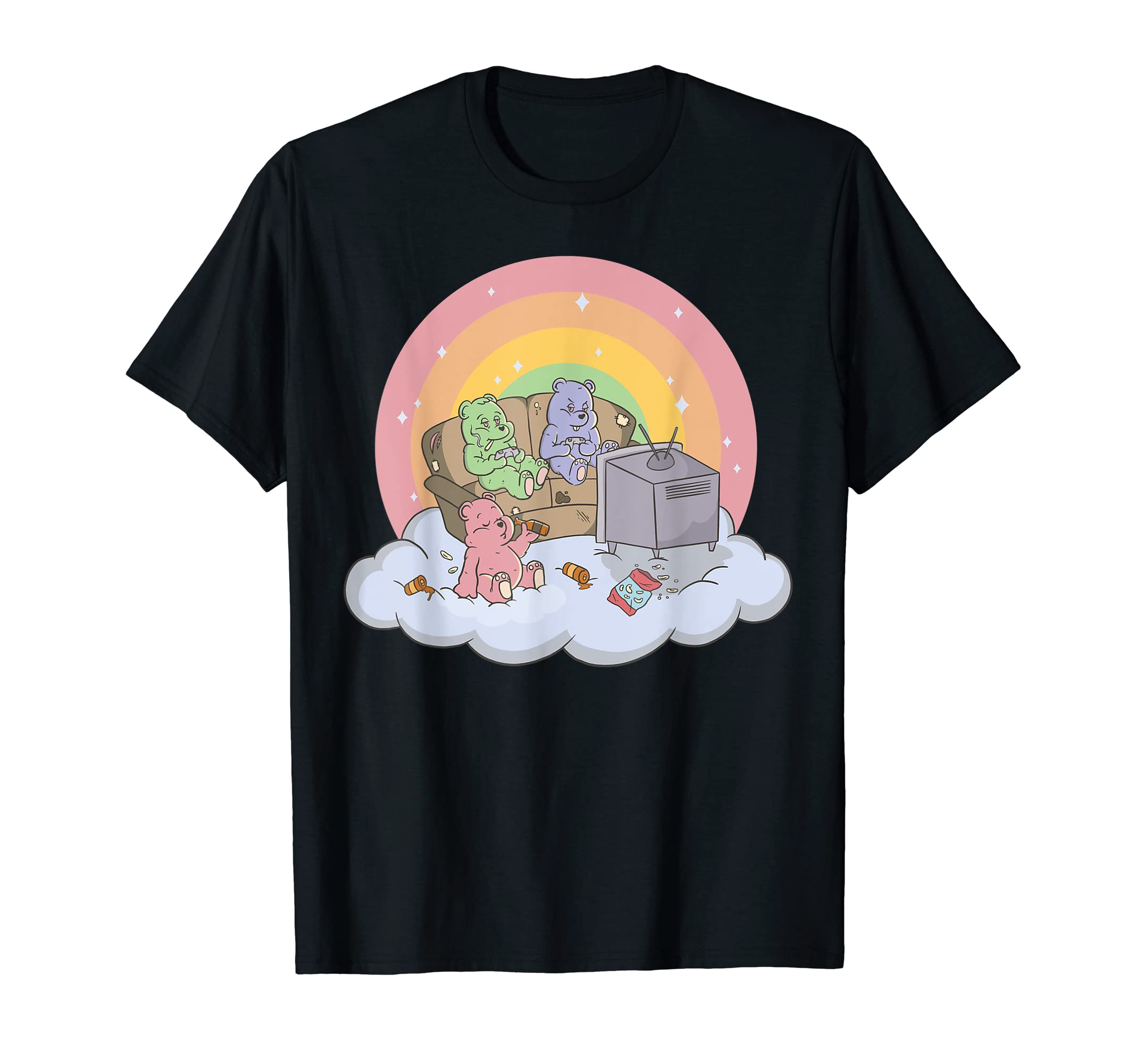 Gaming Bears Funny Gamer 80S 90S T-Shirt - Custom Art Print Unisex - T-Shirt, Sweatshirt, Hoodie