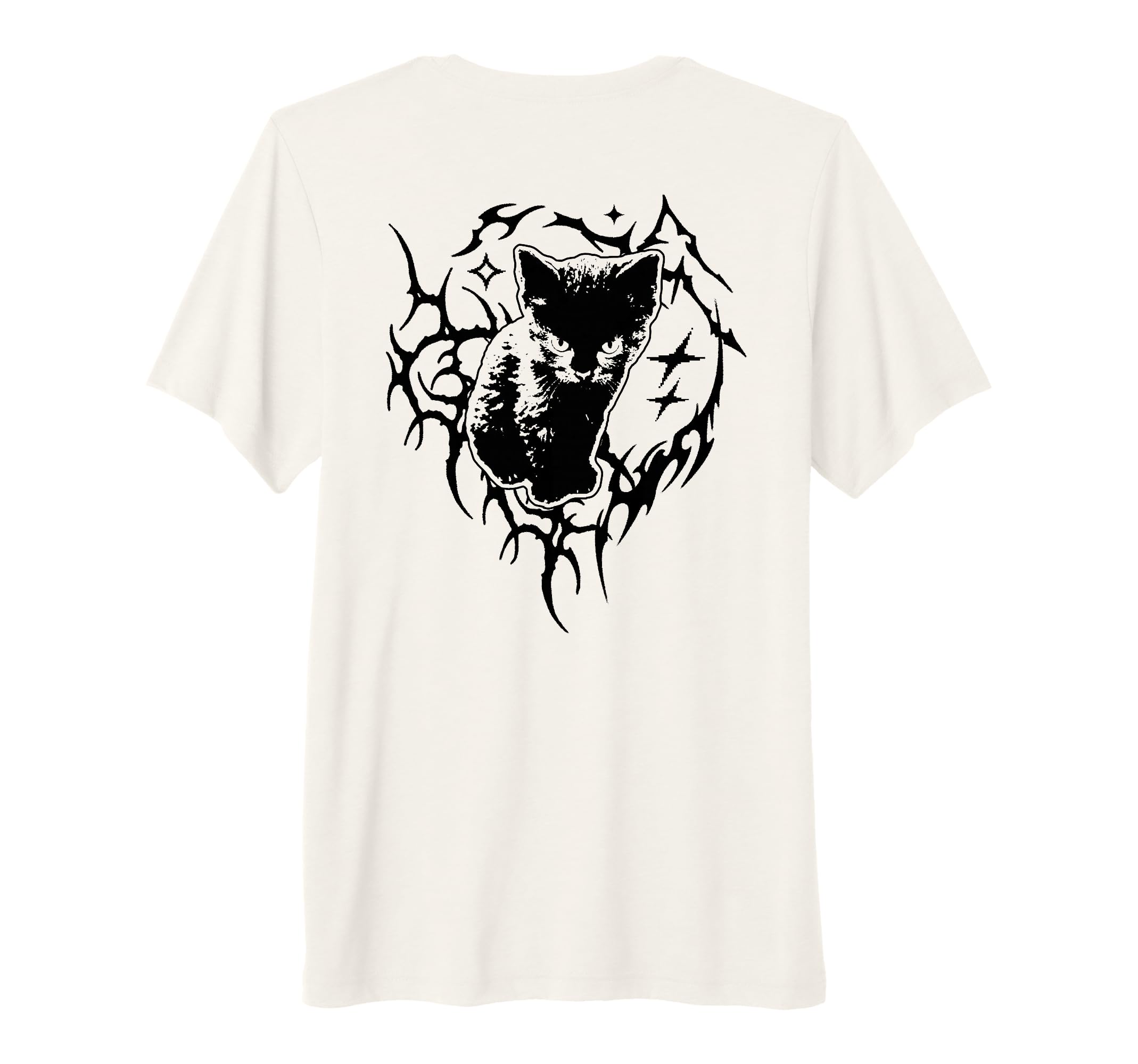 Y2K Cat Emo Goth 90S 2000S Grunge Tri T-Shirt - Unique Graphic for Adults - T-Shirt, Sweatshirt, Hoodie