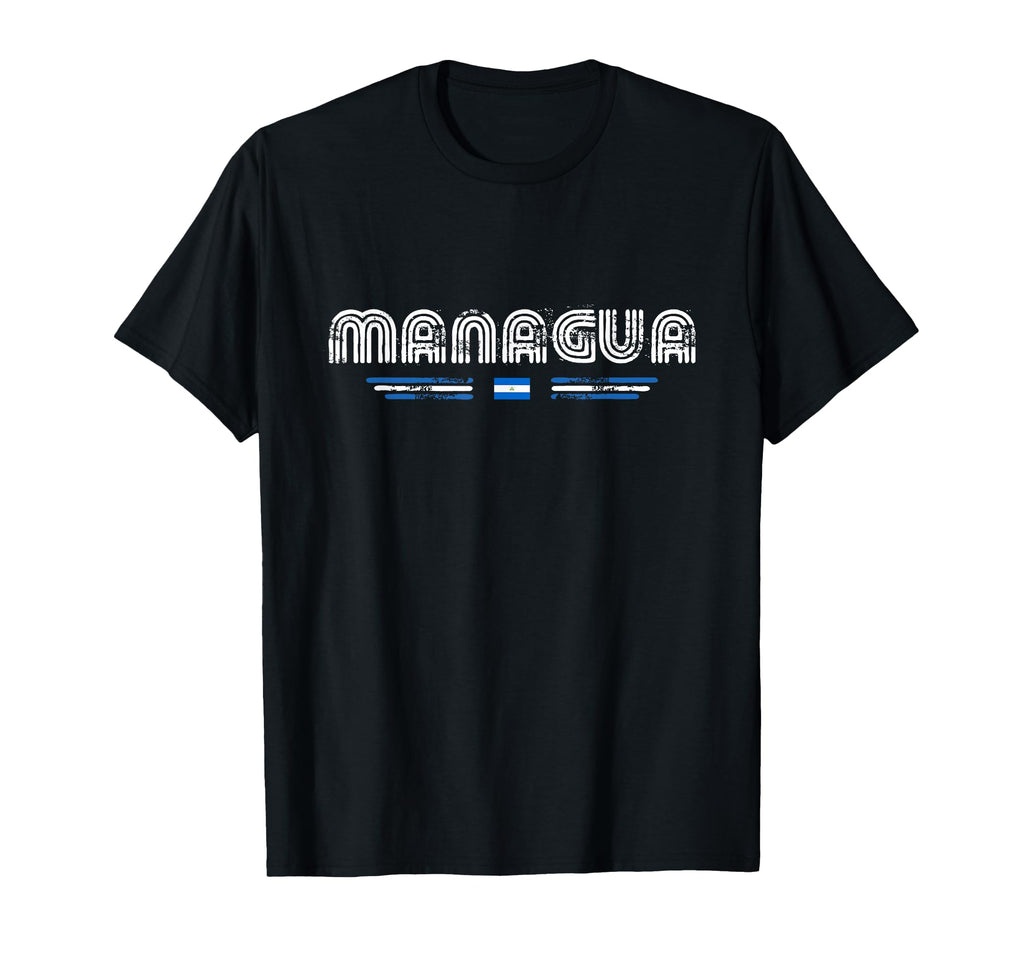 Managua Nicaragua 70S 80S Type T-Shirt - Graphic Print Unisex - T-Shirt, Sweatshirt, Hoodie