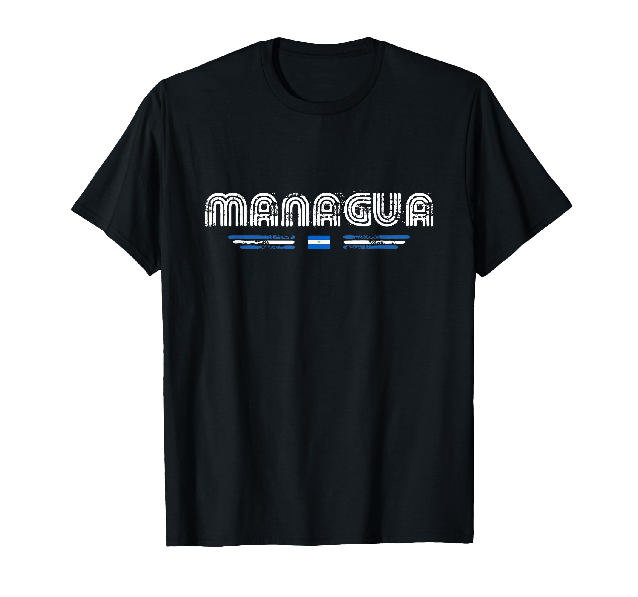 Managua Nicaragua 70S 80S Type T-Shirt - Graphic Print Unisex - T-Shirt, Sweatshirt, Hoodie