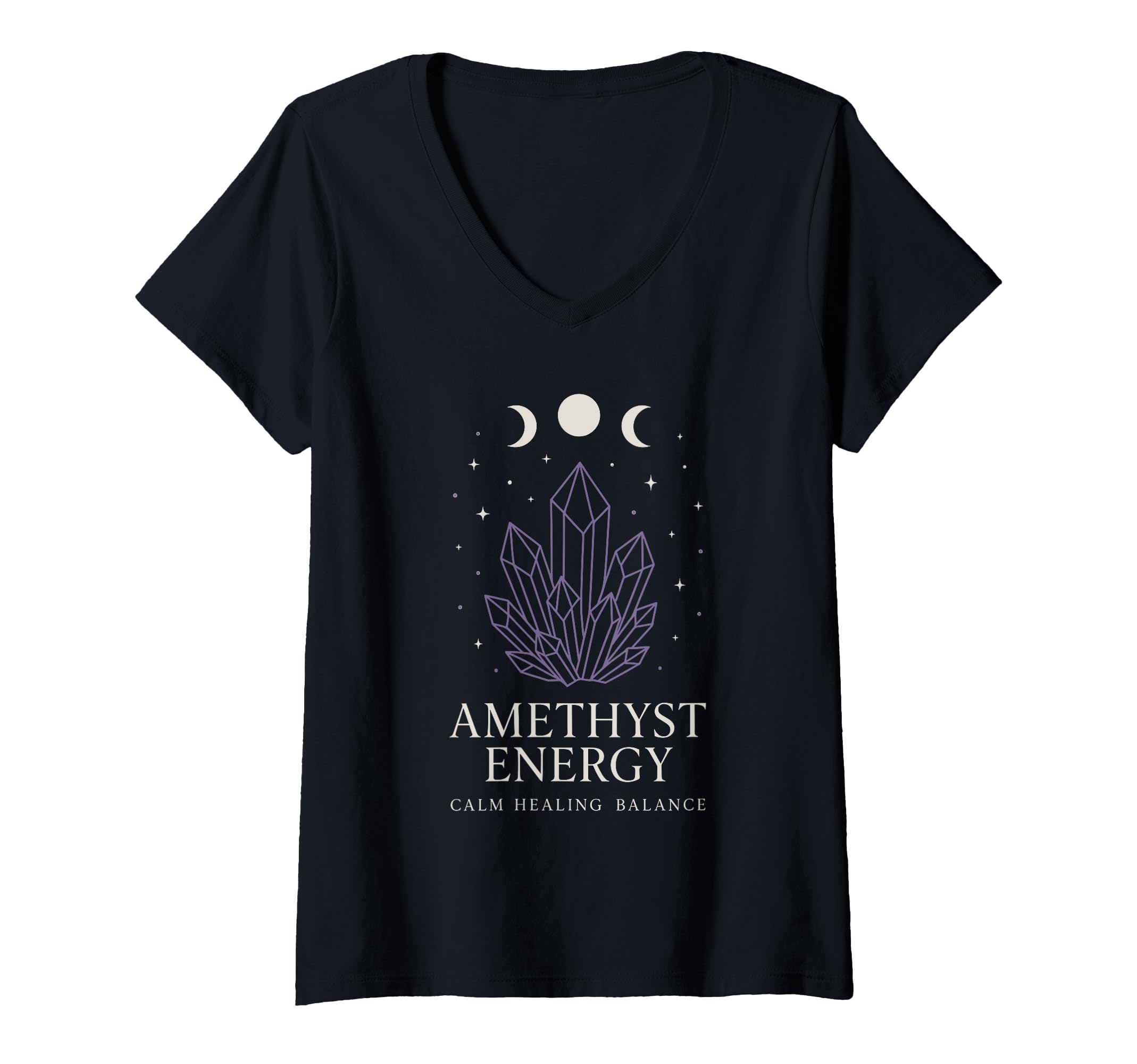 Womens Amethyst Addict Healing Crystal T-Shirt - Custom Art Print Unisex - T-Shirt, Sweatshirt, Hoodie