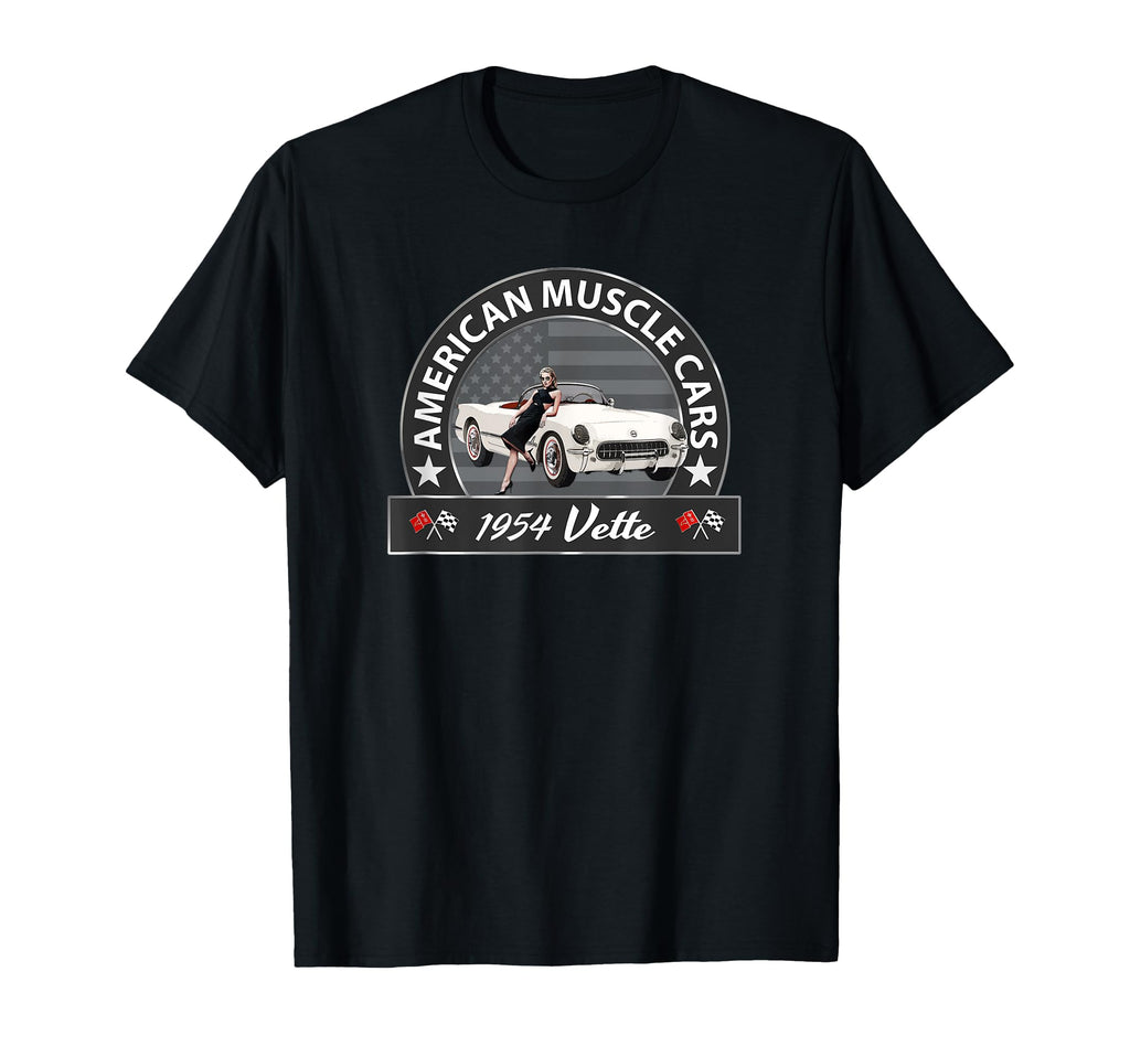 Cars 1954 Vette Iconic Sports Cars 1950S T-Shirt - Aesthetic Graphic Unisex - T-Shirt, Sweatshirt, Hoodie