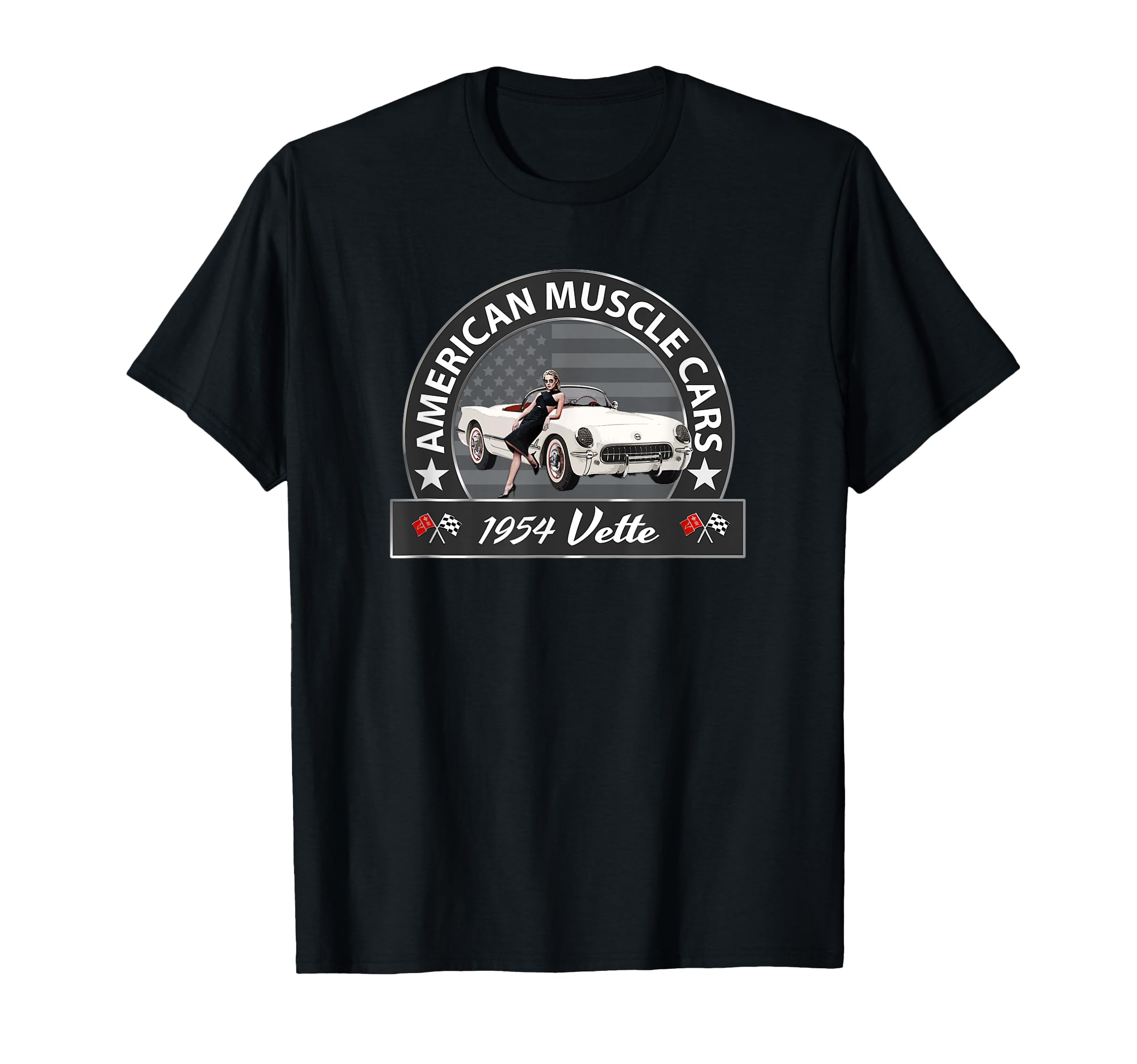Cars 1954 Vette Iconic Sports Cars 1950S T-Shirt - Aesthetic Graphic Unisex - T-Shirt, Sweatshirt, Hoodie