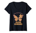 Womens Anti Social Butterfly Introvert T-Shirt - Graphic Print for Adults - T-Shirt, Sweatshirt, Hoodie