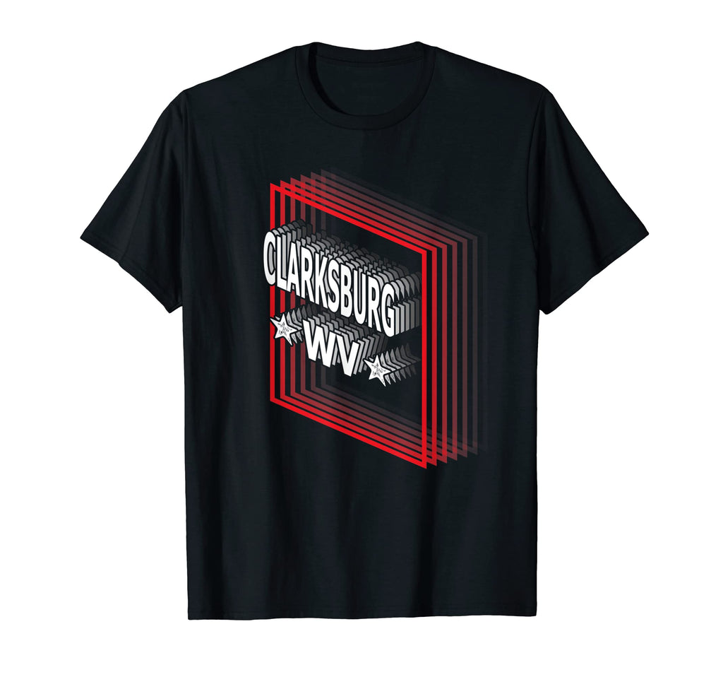 Vaporwave Clarksburg West Virginia Wv T-Shirt - Minimalist Print Unisex - T-Shirt, Sweatshirt, Hoodie