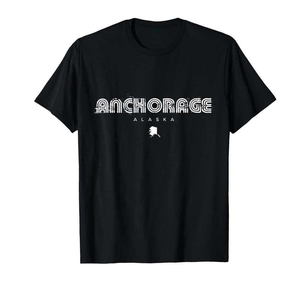 Anchorage Alaska 70S 80S Type T-Shirt - Custom Art Print for Adults - T-Shirt, Sweatshirt, Hoodie