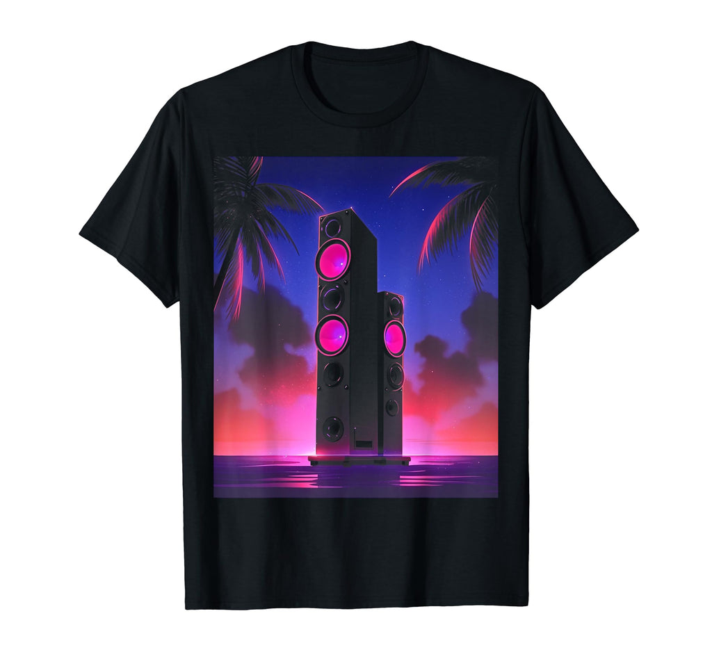 Vaporwave Stereo Speakers 80S Synthwave T-Shirt - Graphic Print for Adults - T-Shirt, Sweatshirt, Hoodie