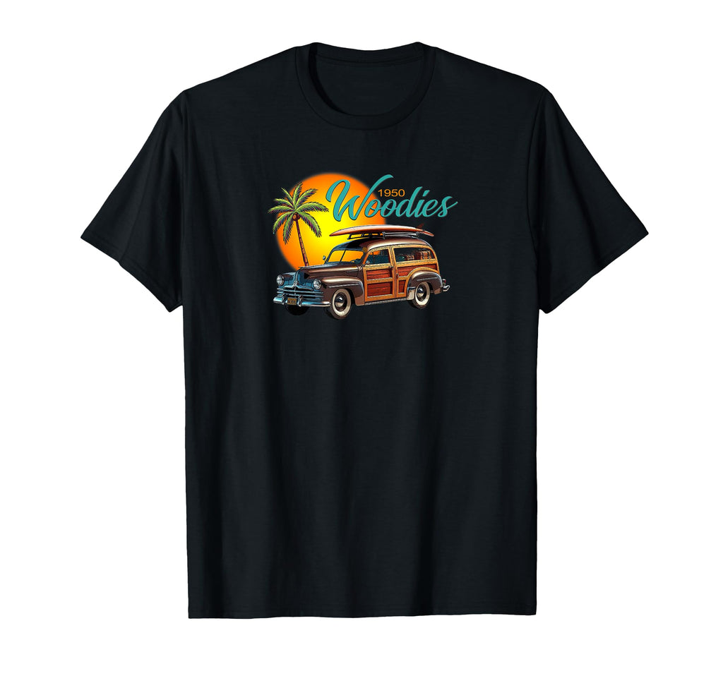 1950 Woodie Wagon Station Wagon T-Shirt - Fun Novelty Design Men Women - T-Shirt, Sweatshirt, Hoodie