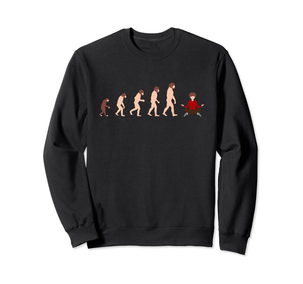 Theory Evolution Meditation Funny Sweatshirt - Trendy Graphic Unisex - T-Shirt, Sweatshirt, Hoodie