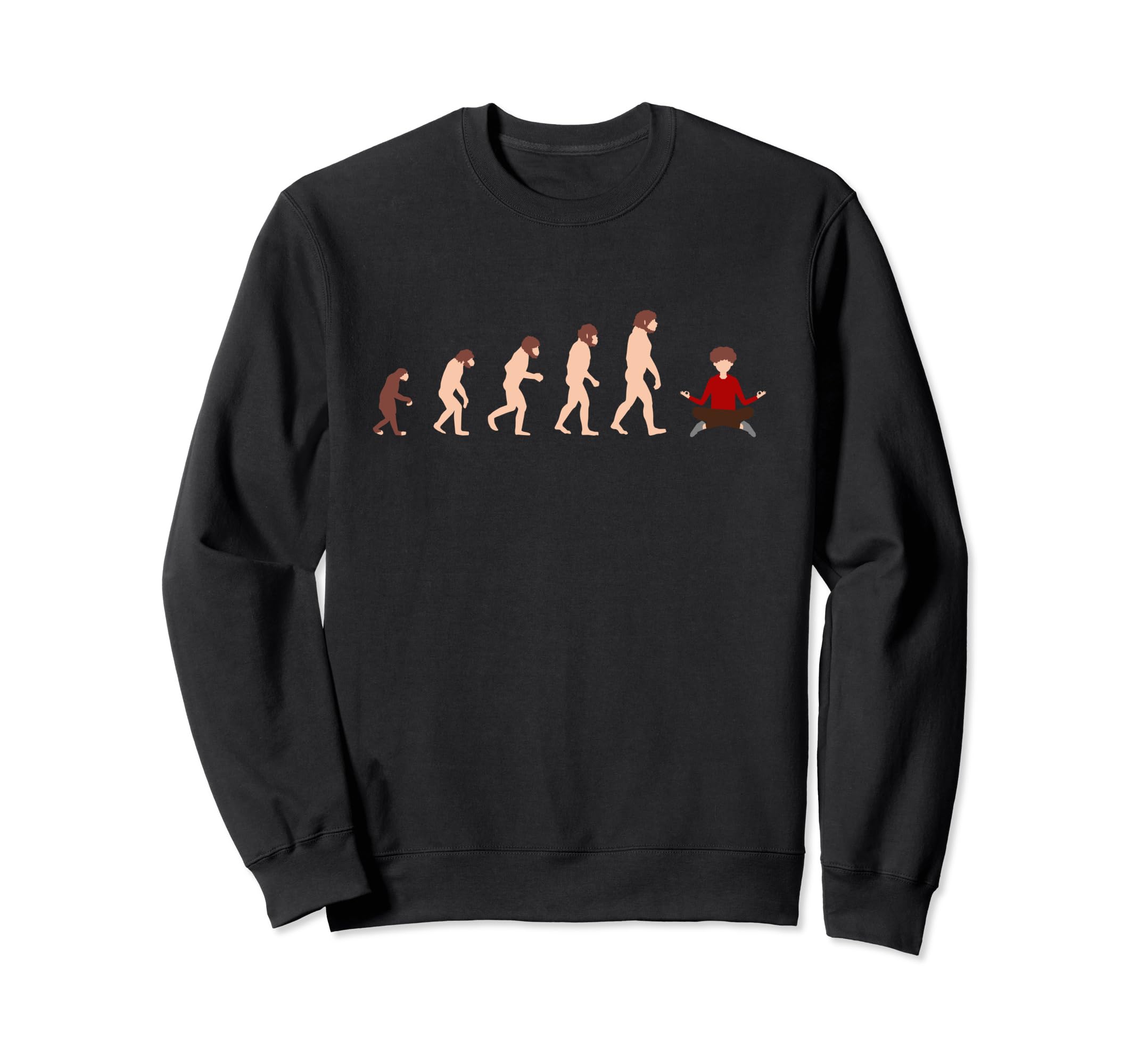 Theory Evolution Meditation Funny Sweatshirt - Trendy Graphic Unisex - T-Shirt, Sweatshirt, Hoodie