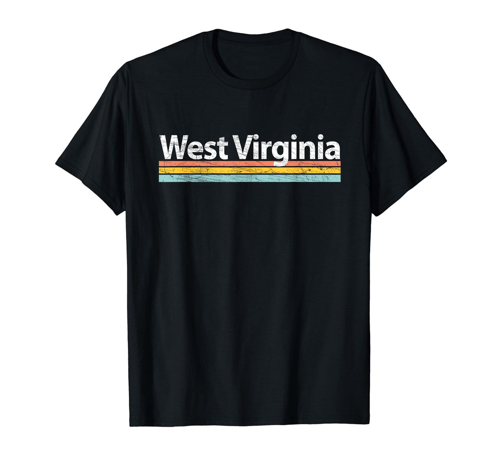West Virginia Worn Stripes T-Shirt - Streetwear Style Unisex - T-Shirt, Sweatshirt, Hoodie