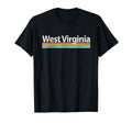 West Virginia Worn Stripes T-Shirt - Streetwear Style Unisex - T-Shirt, Sweatshirt, Hoodie