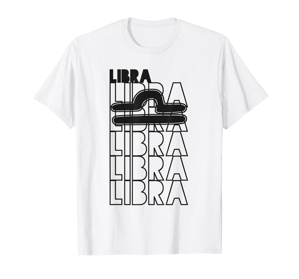 Libra Star Sign Typography Astrology T-Shirt - Casual Everyday Wear Unisex - T-Shirt, Sweatshirt, Hoodie