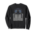 Skye Terrier Wearing Motorcycle Helmet Sweatshirt - Minimalist Print Unisex - T-Shirt, Sweatshirt, Hoodie