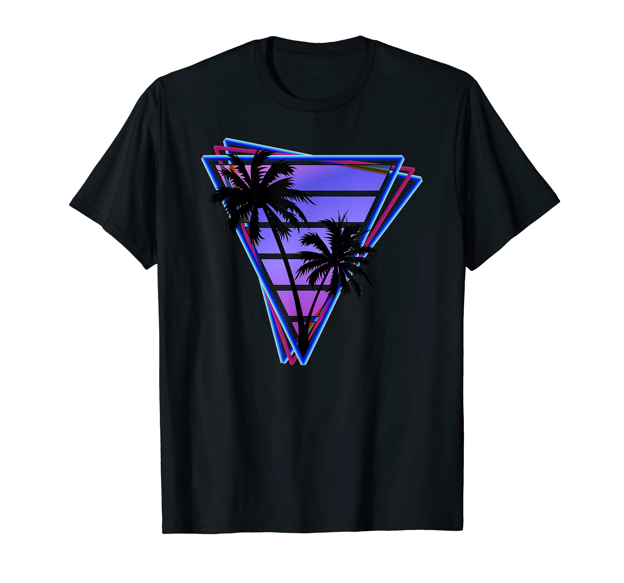 Synthwave Triangle T-Shirt - Custom Art Print Unisex - T-Shirt, Sweatshirt, Hoodie