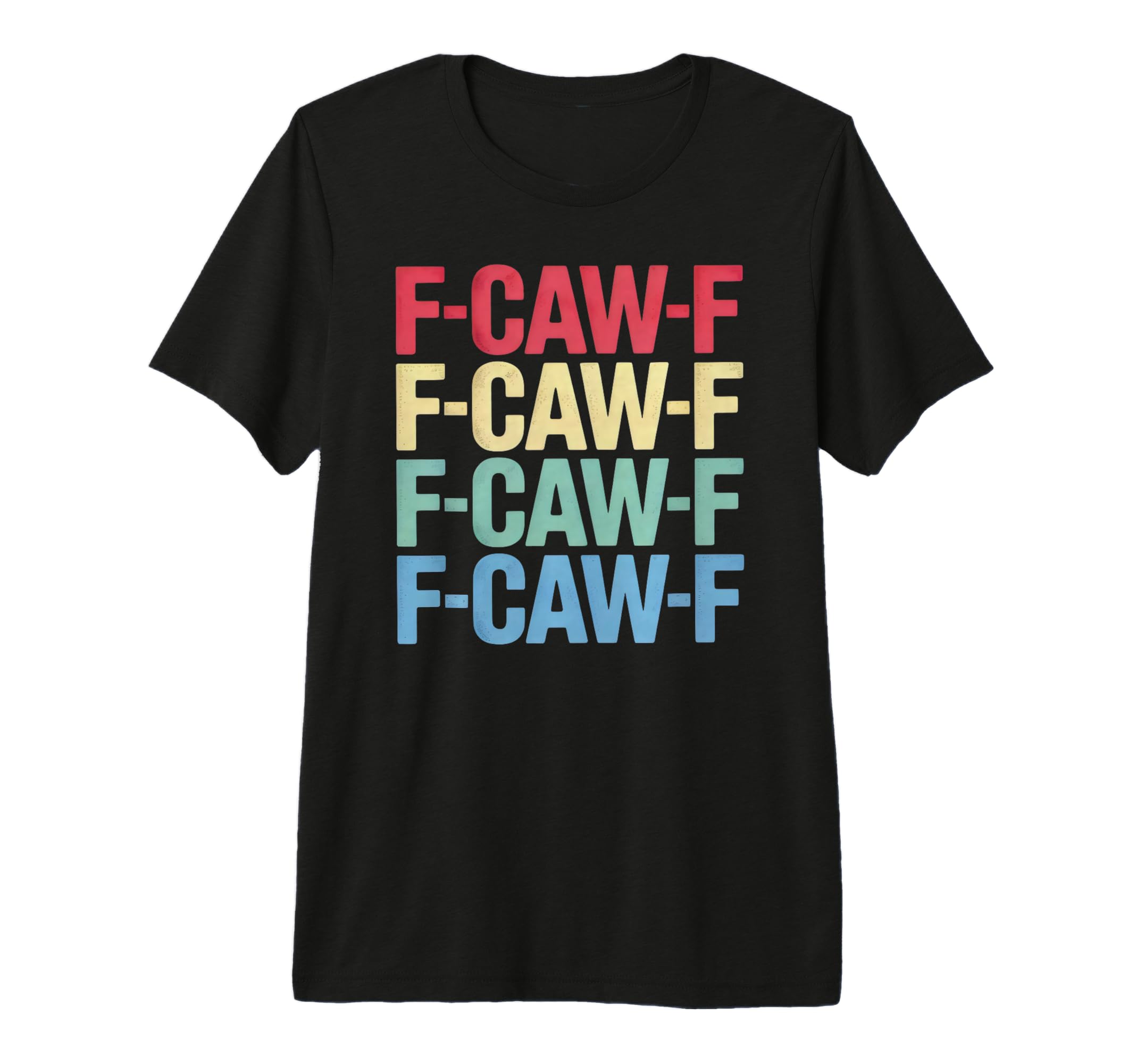 F Caw F Crow Pun Stacked Typography T-Shirt - Minimalist Print Men Women - T-Shirt, Sweatshirt, Hoodie