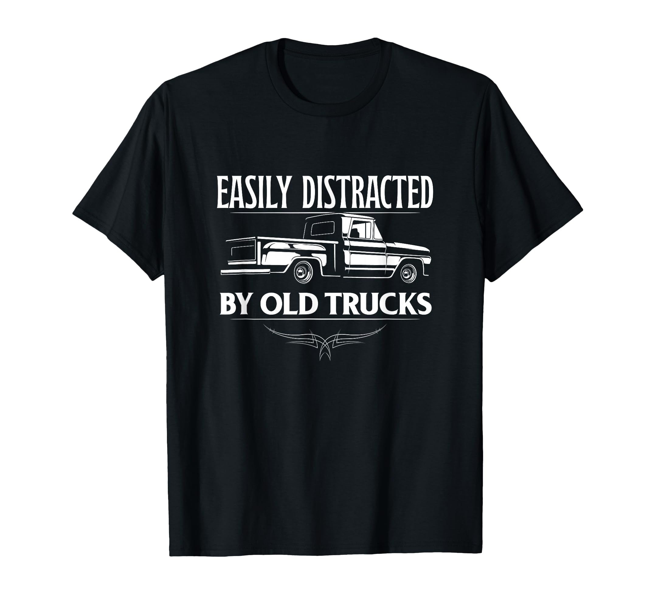 Easily Distracted Old Trucks Pickup T-Shirt - Graphic Print for Adults - T-Shirt, Sweatshirt, Hoodie