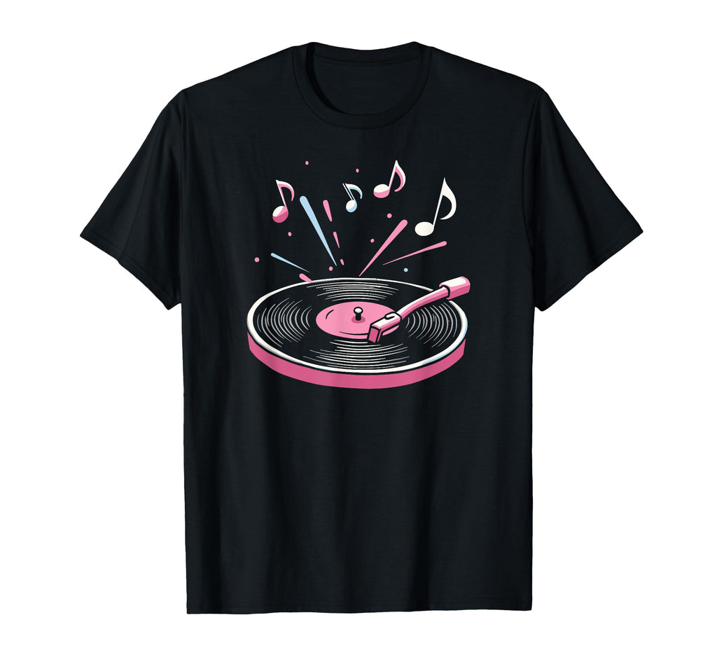 Vinyl Record Player Sketch Music Lovers T-Shirt - Novelty Apparel Men Women - T-Shirt, Sweatshirt, Hoodie