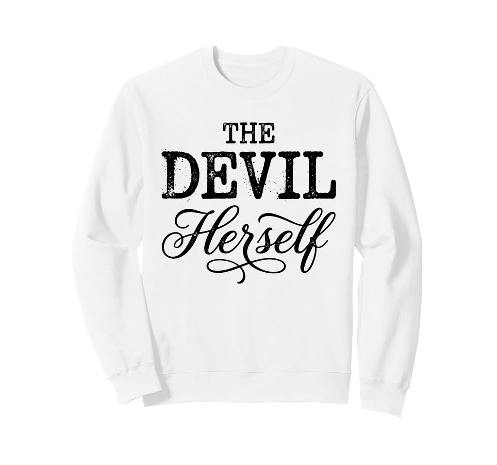Devil Herself Occult Dark Feminine Sweatshirt - Streetwear Style for Adults - T-Shirt, Sweatshirt, Hoodie