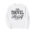 Devil Herself Occult Dark Feminine Sweatshirt - Streetwear Style for Adults - T-Shirt, Sweatshirt, Hoodie