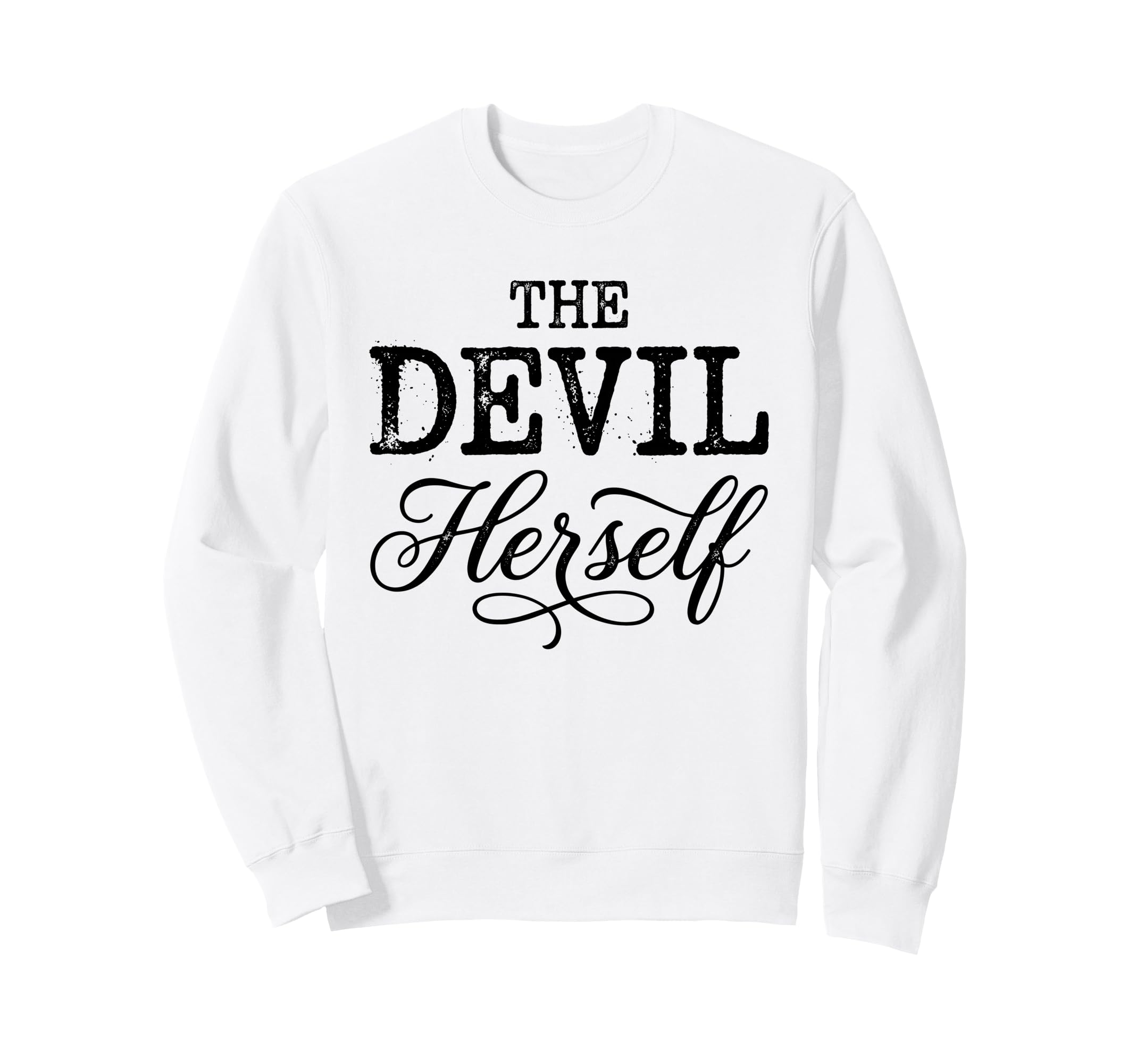 Devil Herself Occult Dark Feminine Sweatshirt - Streetwear Style for Adults - T-Shirt, Sweatshirt, Hoodie