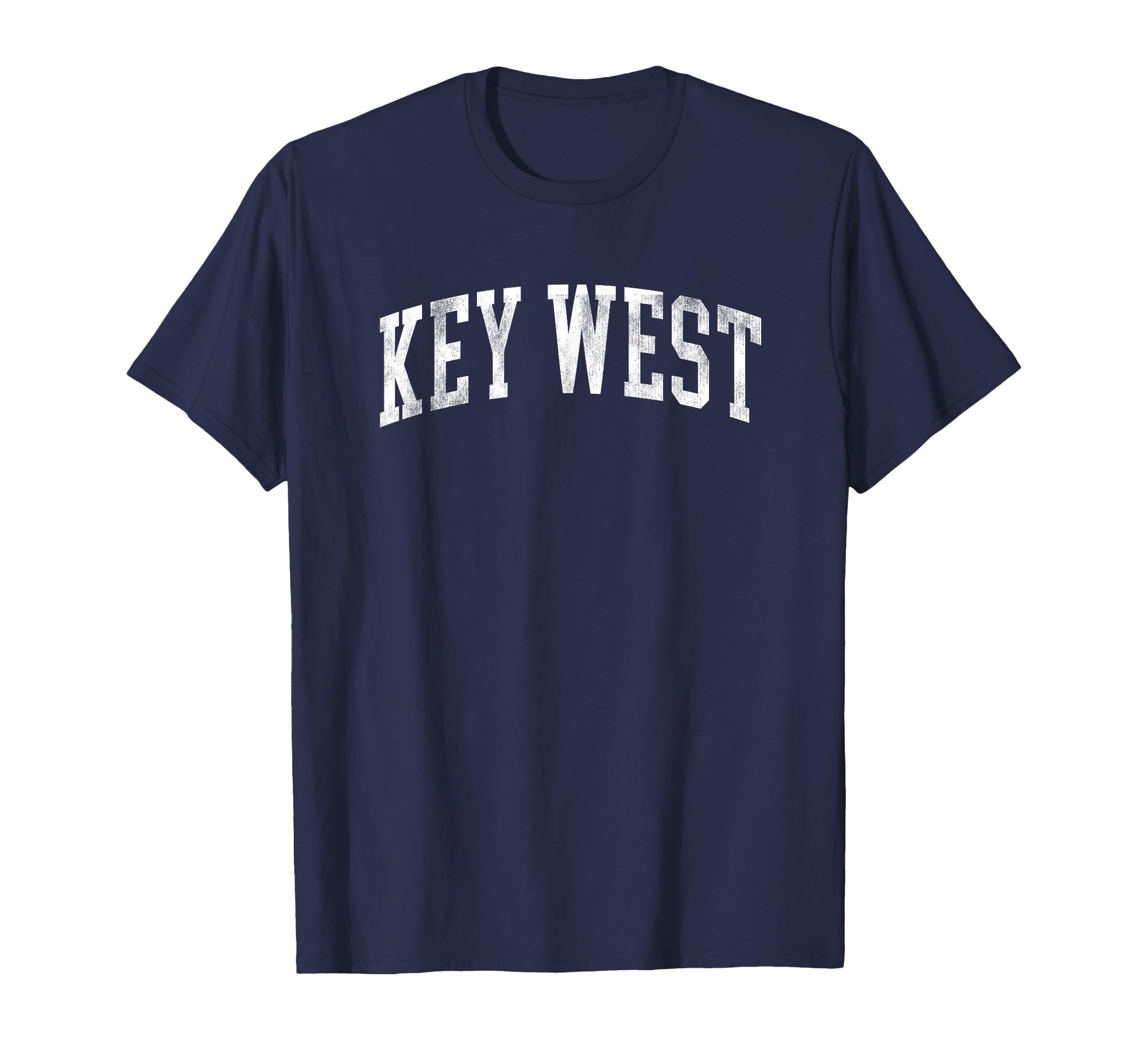 Key West Florida Varsity Arched Text T-Shirt - Minimalist Print for Adults - T-Shirt, Sweatshirt, Hoodie