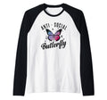 Butterfly Anti Social Butterfly Raglan Hoodie - Minimalist Print Unisex - T-Shirt, Sweatshirt, Hoodie