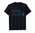 Dachshund Silhouette Synthwave Dog T-Shirt - Minimalist Print Men Women - T-Shirt, Sweatshirt, Hoodie