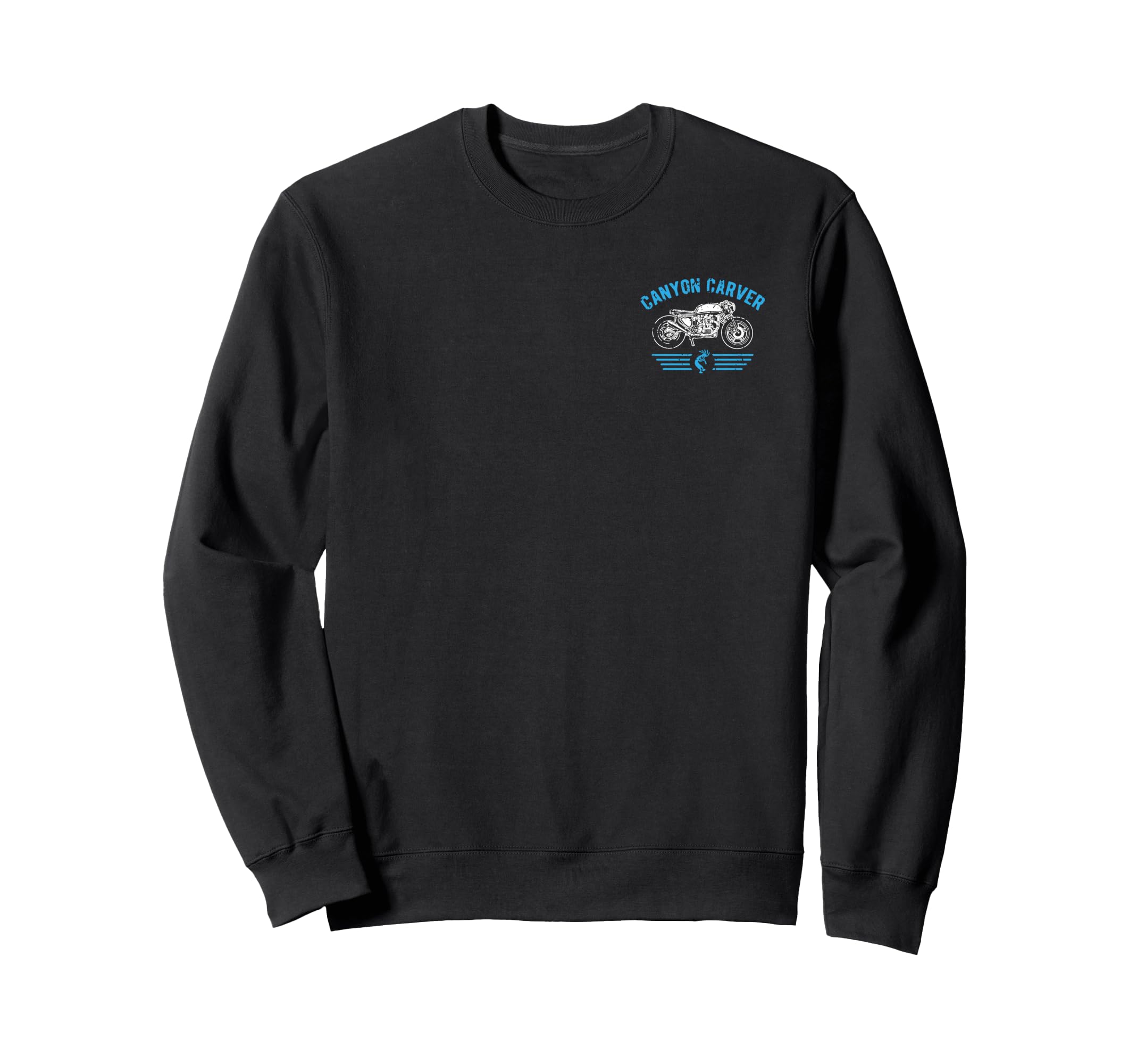 Canyon Carver Motorcycle Distressed Sweatshirt - Trendy Graphic Unisex - T-Shirt, Sweatshirt, Hoodie