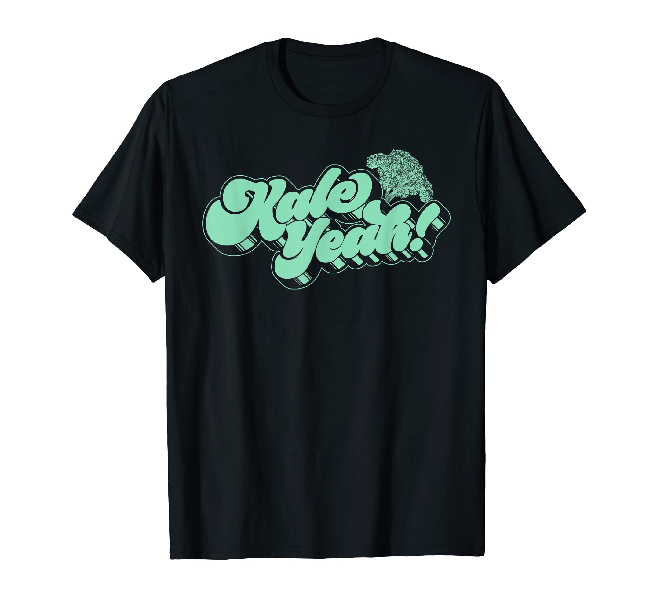 Kale Yeah Funny 70S Script T-Shirt - Custom Art Print for Adults - T-Shirt, Sweatshirt, Hoodie
