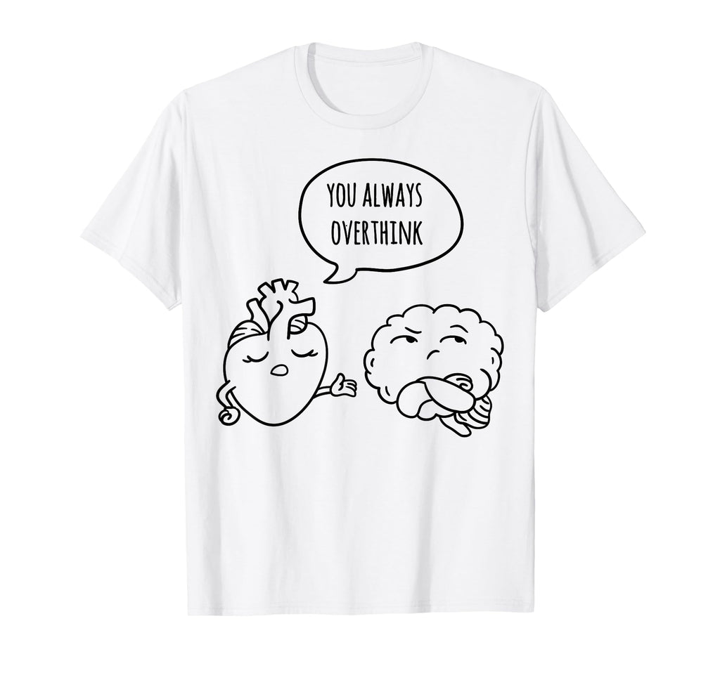 Overthinker Cartoon T-Shirt - Fun Novelty Design for Adults - T-Shirt, Sweatshirt, Hoodie