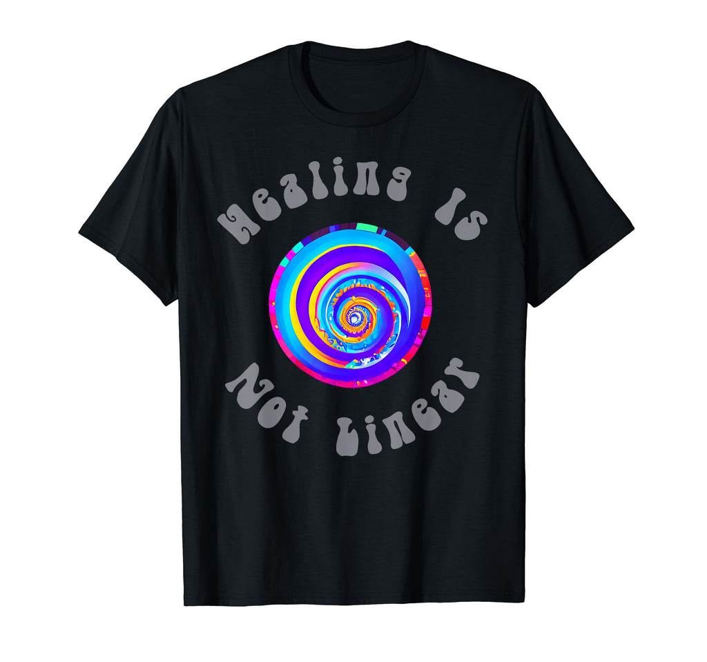 Healing Is Not Linear Mental Health T-Shirt - Minimalist Print for Adults - T-Shirt, Sweatshirt, Hoodie
