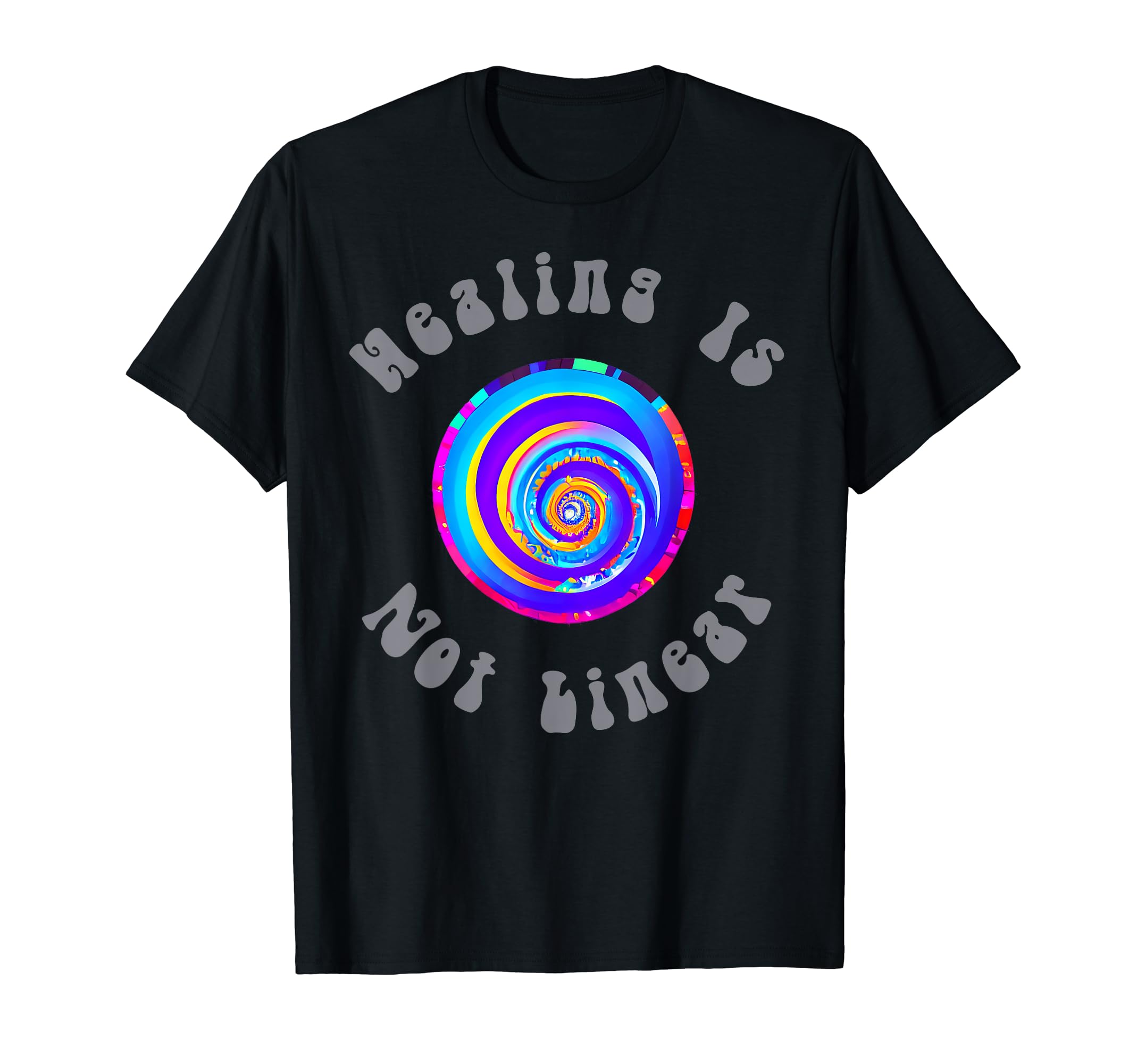 Healing Is Not Linear Mental Health T-Shirt - Minimalist Print for Adults - T-Shirt, Sweatshirt, Hoodie