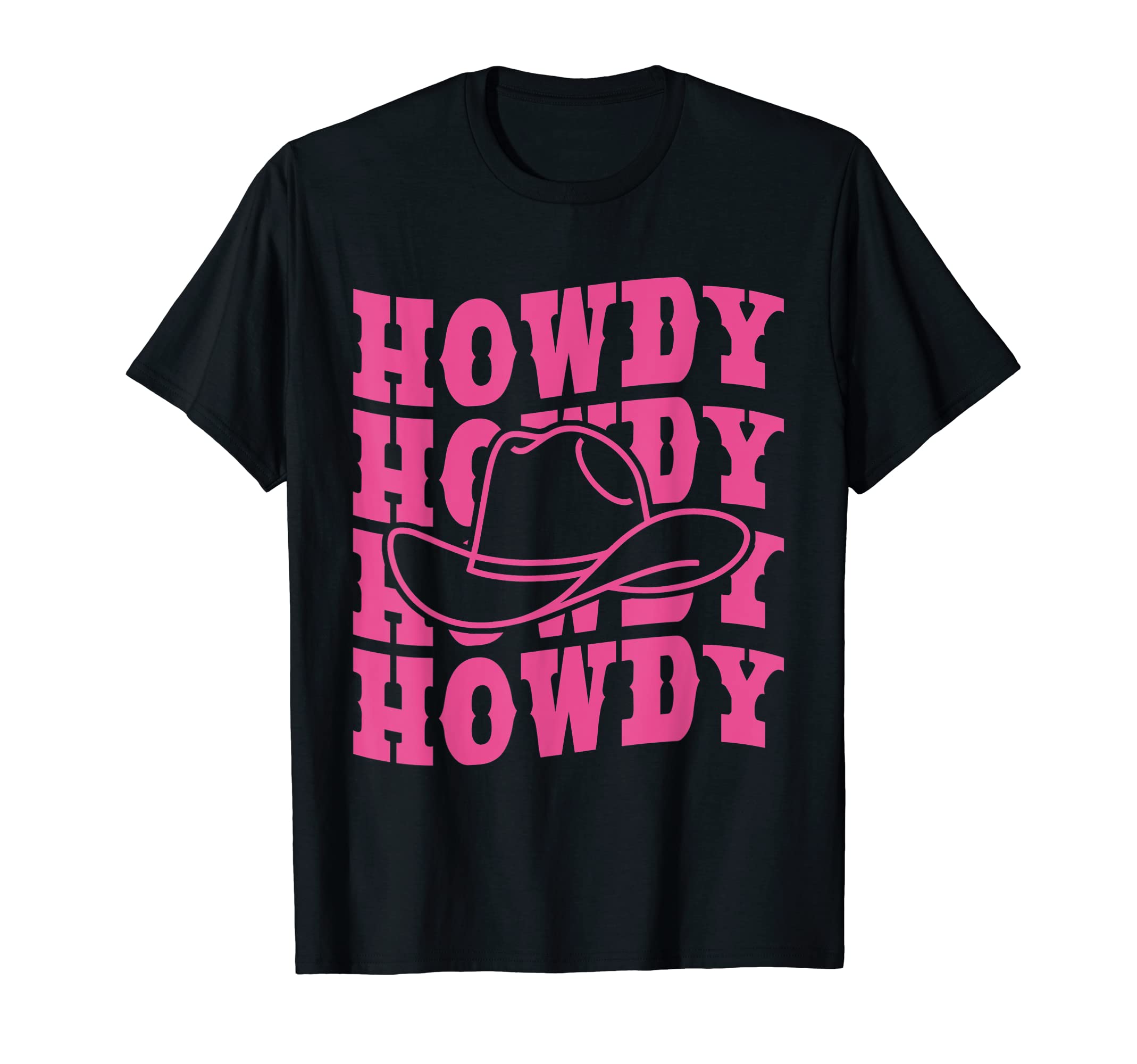Rodeo White Howdy Western Cowboy Hat T-Shirt - Casual Everyday Wear Unisex - T-Shirt, Sweatshirt, Hoodie