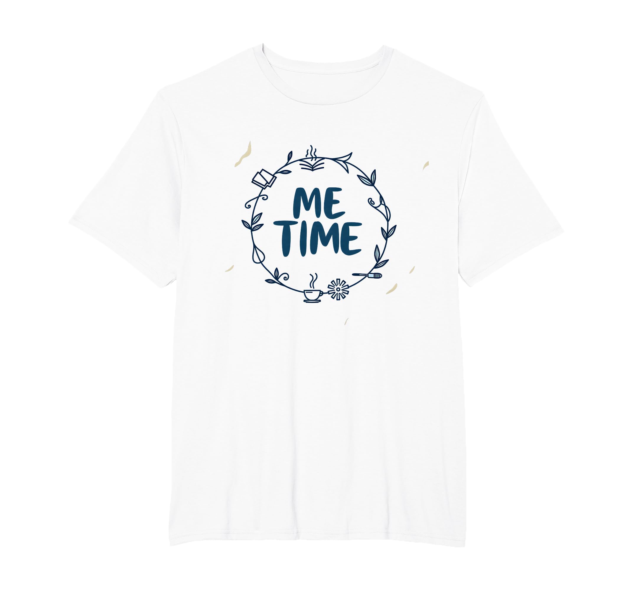 Me Time Cozy Self Care Wreath T-Shirt - Unique Graphic Men Women - T-Shirt, Sweatshirt, Hoodie