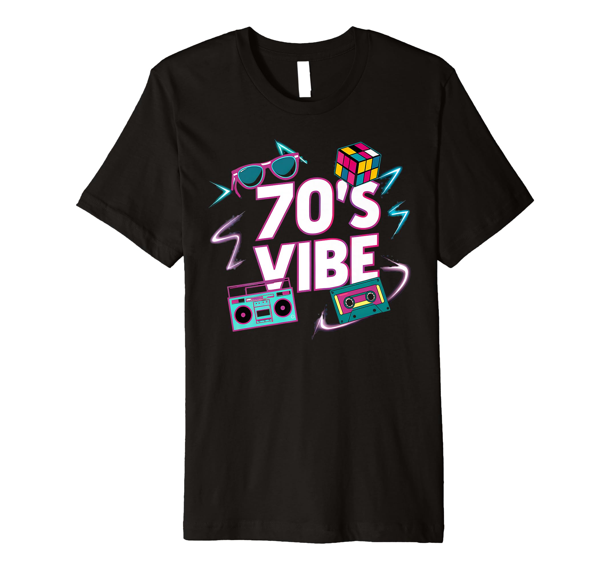 70S Vibe Colorful Fun Graphics T-Shirt - Streetwear Style for Adults - T-Shirt, Sweatshirt, Hoodie
